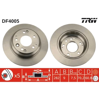 Bild av Bromsskiva TRW DF4005