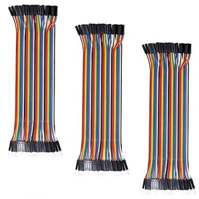 Bild av AZDelivery 3 x Jumper Wire Cable 20 cm F2M hona till hane kompatibel med Arduino och Raspberry Pi Breadboard inklusive en E Book!