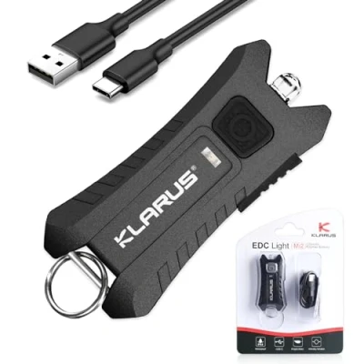 Bild av KLARUS Mi2 led nyckelring ljus mini liten ficklampa, USB C,40 lumen lätt ficklampa med integrerat batteri
