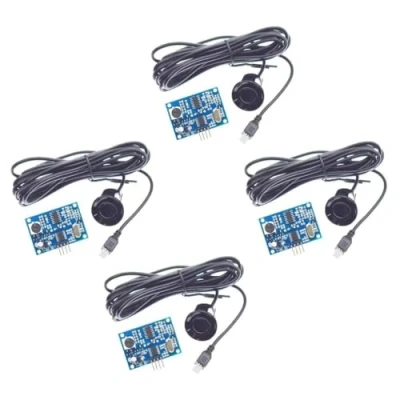 Bild av 4 st JSN SR04T integrerade ultrasoniska avståndssensormoduler ultrasonisk transducer med prov proximitysensor mätmoduler