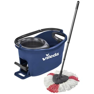 Bild av Vileda Turbo EasyWring &amp; Clean komplett set moppborste och hink med centrifugering blå