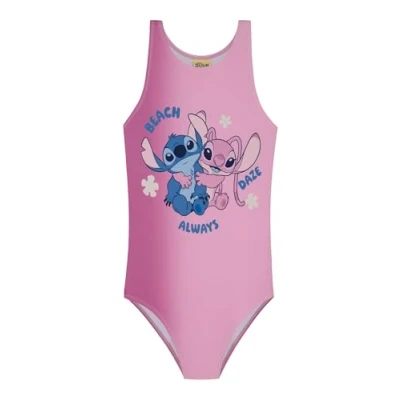 Bild av Disney Stitch baddräkt flicka rosa vacker i ett stycke perfekt för strand, semester och utomhus presenter till flickor, ROSA, 134 140