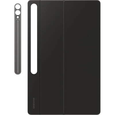 Bild av Samsung Book Cover Keyboard EF DX925 för Galaxy Tab S10 Ultra S9 med QWERTZ tangentbord och AI knapp, tvådelat surfplattefodral, smal design, S pennfack, svart