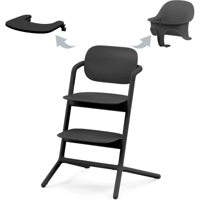 Bild av Cybex Lemo 3 in 1 Matstol Inkl. Babyset Och Bricka, Stunning Black