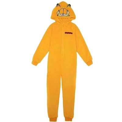 Bild av Garfield Unisex Kids Orange Nattkläder Onesie Fördjupa dig i lekfulla äventyr med denna nya dräkt Perfekt för roliga och mysiga nätter All in One Pyjama tillverkad maximal komfort