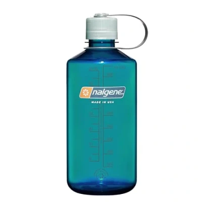 Bild av Nalgene Sustain Tritan BPA fri vattenflaska tillverkad med material härledd av 50% plastavfall, 32 oz, smal mun, öring