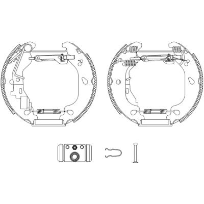 Bild av TEXTAR Shoe Kit Pro 84054400 de freins, freins à tambours avec cylindre roue, élément d&#039;ajustage FIAT: Punto II 3/5 portes