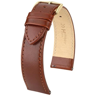 Bild av HIRSCH Klockarmband Osiris äkta kalvläder klassisk/elegant för kvinnor och män, 14 mm