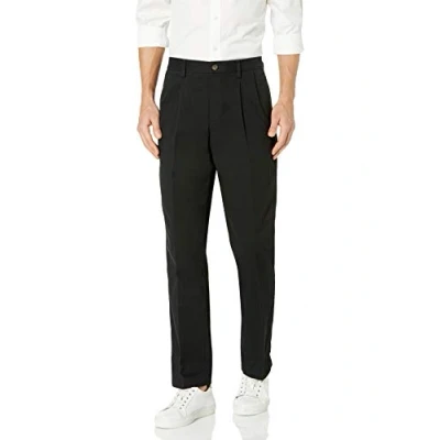 Bild av Amazon Essentials herr klassisk passform skrynkelfri veckad chinos byxa för män (finns i stor och hög), svart, 42 B x 38 L