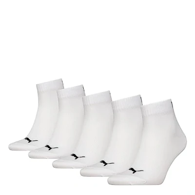 Bild av PUMA Unisex strumpor (5 pack), Vit, 35 38 EU