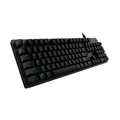 Bild av Logitech G512 mekaniskt speltangentbord, GX Blue Clicky switchar, LIGHTSYNC RGB belysning, USB genomströmning, aluminiumhölje, programmerbara F tangenter, US QWERTY layout svart