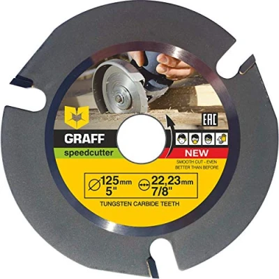 Bild av GRAFF SPEEDCUTTER Träsågblad för Trä Cirkelsågblad Snidning, Kapning, Formning Skärskiva de Snabbaste Snitten 125 mm (3 Tänder)