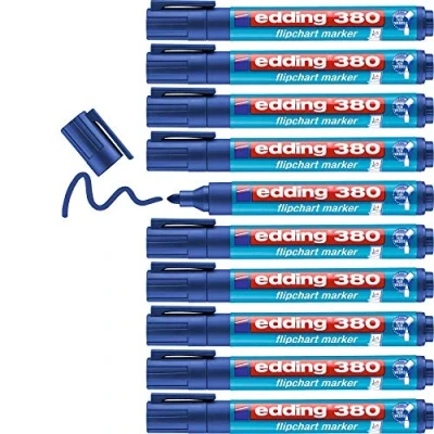 Bild av edding 380 flipchart Markering för flipdiagram blå vattenbaserat bläck 1.5 3 mm