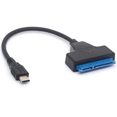 Bild av USB C till SATA adapter typ III hårddiskkabel för 2,5 tum 3 HDD SSD 7+15 stift Thunderbolt omvandlare
