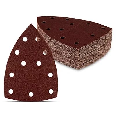 Bild av FD Workstuff Prio sliptrianglar │100 stycken │ 11 hål│ 105 x 152 mm │korn 40 │för multislipmaskin slipblad triangulära slipdynor slippapper