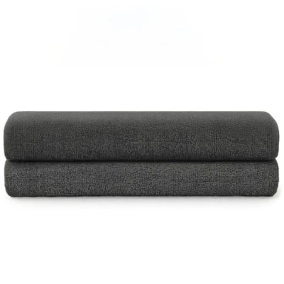 Bild av Blumtal 2 badhanddukar badhandduk 70 x 140 antracit bomull Oeko TEX® certifierad
