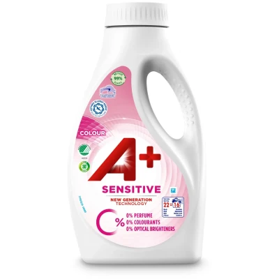 Bild av A+ Sensitive Colour Flytande Tvättmedel 880 ml