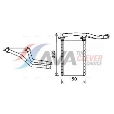 Bild av PRASCO SZA6146 Radiateur De Chauffage SUZUKI: SWIFT 3, SX4 I 5 portes, 4