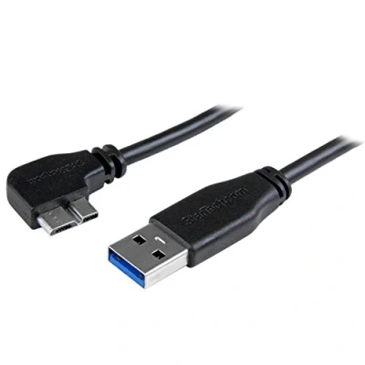 Bild av StarTech.com 50 cm Slim Micro USB 3.0 kabel vänstervinklad 3.1 Gen 1 (5 Gbit/s) anslutningskabel
