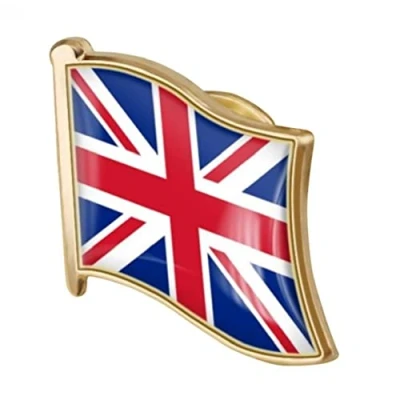 Bild av Onsinic Storbritanniens flagga kavajsnål, emblem brosch unionsflagga nålar brittisk souvenir nationell ny accessoar, 19 x 18 cm