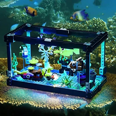 Bild av YEABRICKS LED ljussats för Lego 31122 Creator 3 i 1 fisktank byggnadsmodell (Lego set ingår ej)