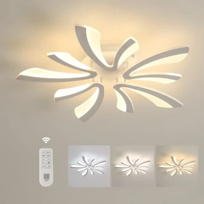 Bild av Comely Dimbar LED Taklampa, taklampa med fjärrkontroll, 48W 5400LM 3000K 6500K Φ71cm, modern i akryl för vardagsrum sovrum