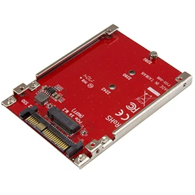 Bild av StarTech.com M.2 till U.2 adapter, för PCIe NVMe SSD, 2,5&quot; Enhetsadapter (SFF 8639), M2 SSD omvandlare, röd (U2M2E125)