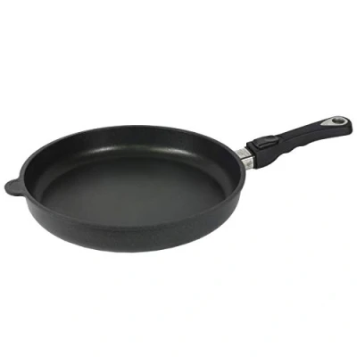 Bild av AMT Gaffelgjutjärn stekpanna 32 cm Ø, 5 hög, avtagbart handtag, lämplig för induktion, Lotan® non stick finish, gjutjärnspanna (aluminiumgjutning), AMZN I 532 Z20B