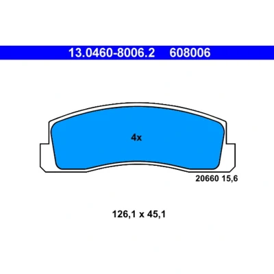 Bild av ATE 13.0460 8006.2 Jeu de plaquettes frein non préparé pour indicateur d&#039;usure, contact signal d&#039;usure exclu LADA: Niva 2,
