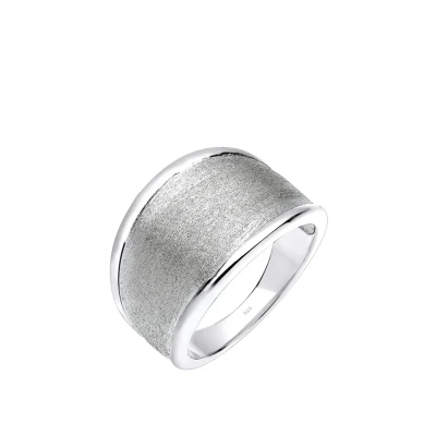 Bild av Elli ring damer basic matt trend i 925 sterlingsilver, 52 EU, fasettad slipning, Utan