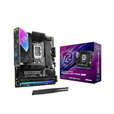 Bild av ASRock B860M Lightning WiFi Moderkort Intel B860 LGA1851 socket DDR5 RAM Micro ATX