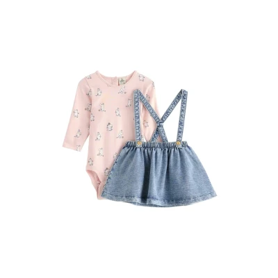 Bild av Lindex Moomin SET Hängselbyxor för barn, Storlek: 86, Light pink
