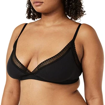 Bild av Sloggi Dam Go Ribbed Bralette Bustier, svart, L