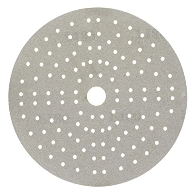 Bild av Mirka Iridium Premium sandpapper Ø 150mm / kardborreband 121 hål/korn 80/10 st/För slipning av lack, spackel, primer, trä, stål, mineraliska material, plast