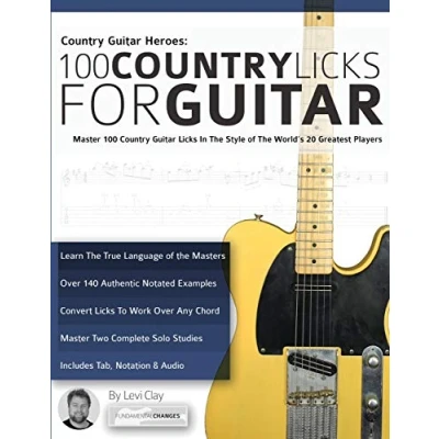 Bild av Country Guitar Heroes 100 Licks for Guitar: Master In The Style of World’s 20 Greatest Players: ... Players (Play Licks)