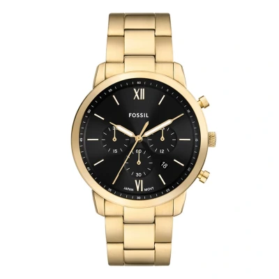 Bild av Fossil herr analog kvartsur med rostfritt stål armband FS6093, Guld