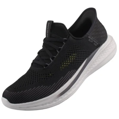 Bild av Skechers Herr handsfree Slip ins Slade Quinto Sneaker, Svart stickad, 48.5 EU