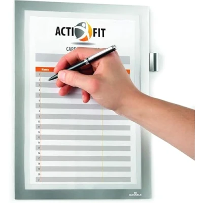 Bild av Durable 499323 inforam Duraframe® Note A4, för noteringar direkt på pappret, självhäftande, 1 pack, silver
