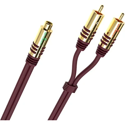 Bild av Oehlbach NF Y Sub AD adapter cinch (w) till 2 x (subwoofer adapterkabel, RCA kontakt 1 uttag) 20 cm bordeaux