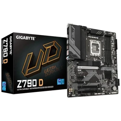 Bild av Gigabyte Z790 D moderkort stöder Intel Core 14:e generationens processorer, 12+1+1 faser digital VRM, upp till 7600MHz DDR5 (OC), 3xPCIe 4.0 M.2, 2,5GbE LAN, USB 3.2 Gen 2