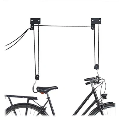 Bild av Relaxdays Cykelhållare, Svart, 10 x 3 cm