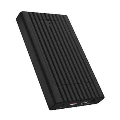 Bild av IcyBox hölje för två NVMe SSD skivor med klonfunktion och USB Type C® eller A