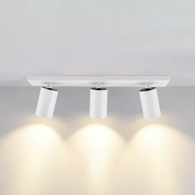 Bild av Deko Light CAN TILT takspotlight, vit, 48 x 9 cm, 3 lampor, metall GU10