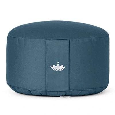 Bild av Lotuscraft meditationskudde hög LOTUS höjd 20 cm speltfyllning tvättbart överdrag organisk bomull golvkudde meditation yogakudde GOTS certifierad