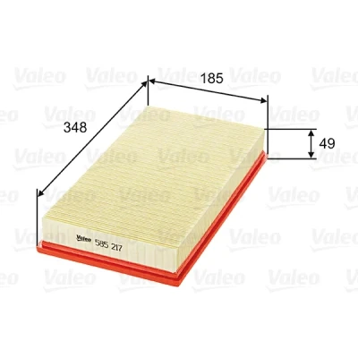 Bild av VALEO 585217 Filtre à air 47 185 348 Cartouche filtrante VOLVO: C70 2 Cabriolet, V70 2, XC70 I Cross Country