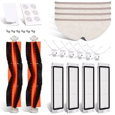 Bild av tillbehör till Xiaomi robotdammsugare, 29 delar, reservdelar, Roborock S5 MAX S6 Pure maxV S50 dammsugare med 2 centralborstar, 6 sidoborstar, 4 HEPA filter osv. tillbehörssats för