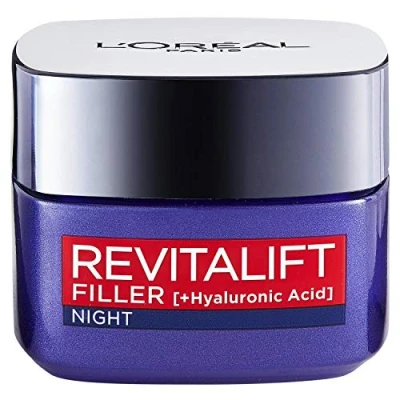 Bild av L&#039;Oréal Paris, anti ageing nattkräm för mogen hud, Revitalift Filler Night kräm, 50 ml