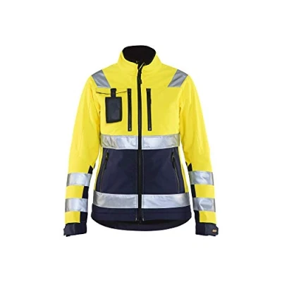 Bild av VARSELJACKA 4902 2517 SOFTSHELL DAM VGUL/MARINB XS Beijerbygg Byggmaterial