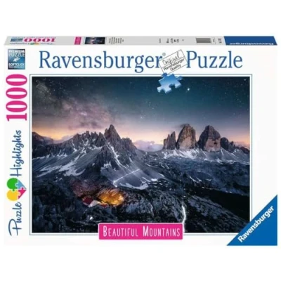 Bild av Ravensburger pussel 17318 Tre toppar, Dolomiterna 1000 bitars pussel, samlingen Beautiful Mountains, för vuxna och barn över 14 år