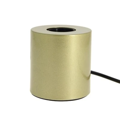 Bild av Xanlite, Cylindrisk bord i metall, mässingsfärg, E27 bas, modern design, justerbar höjd, elegant belysning, för sovrum eller kontor